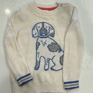 Mini Boden Dog Sweater Jumper Sz 3-4Y | Color: Blue/Cream